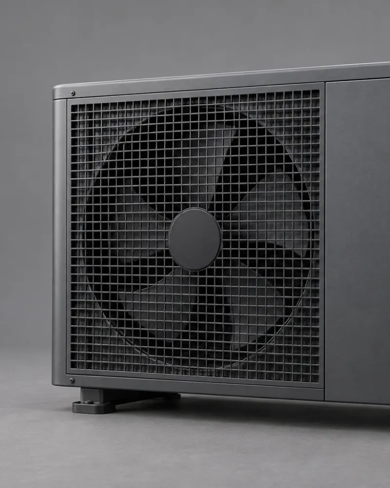 Air-to-water heat pump outdoor unit in graphite